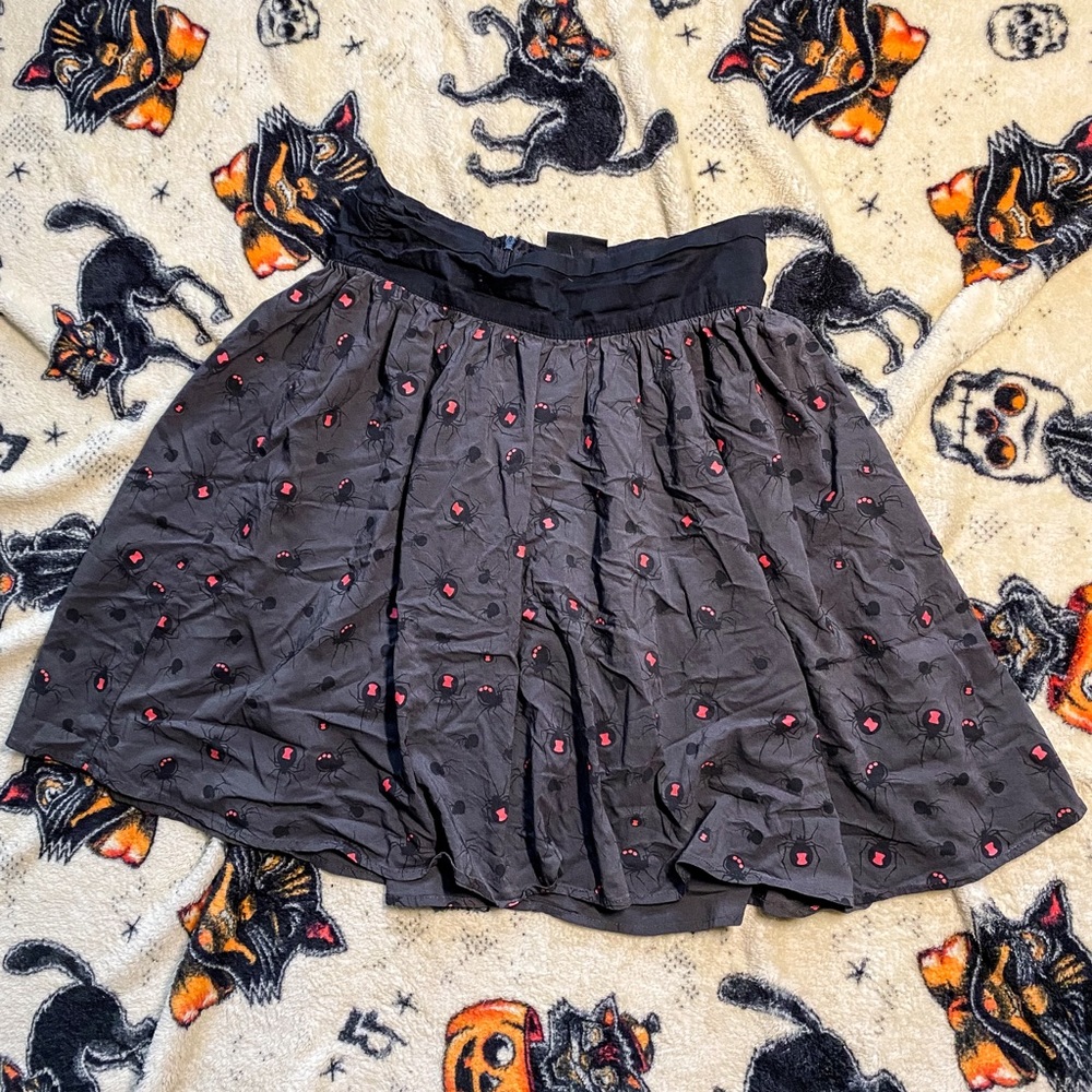 3 for $20! Sourpuss Black Widow Swing Skirt